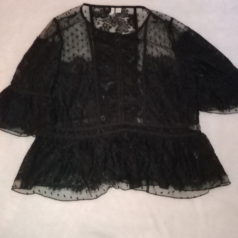 Black lace shirt